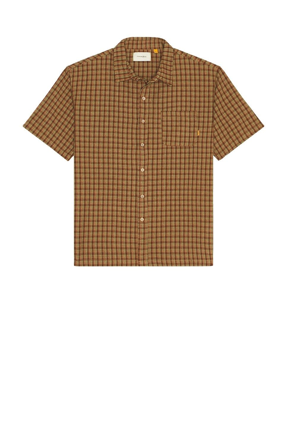 revolve Revolve Chestnut Check Short-Sleeve Shirt