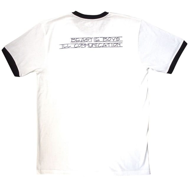 Beastie Boys Beastie Boys Men's Rrd Label Back Print Ringer T-Shirt in White - 2