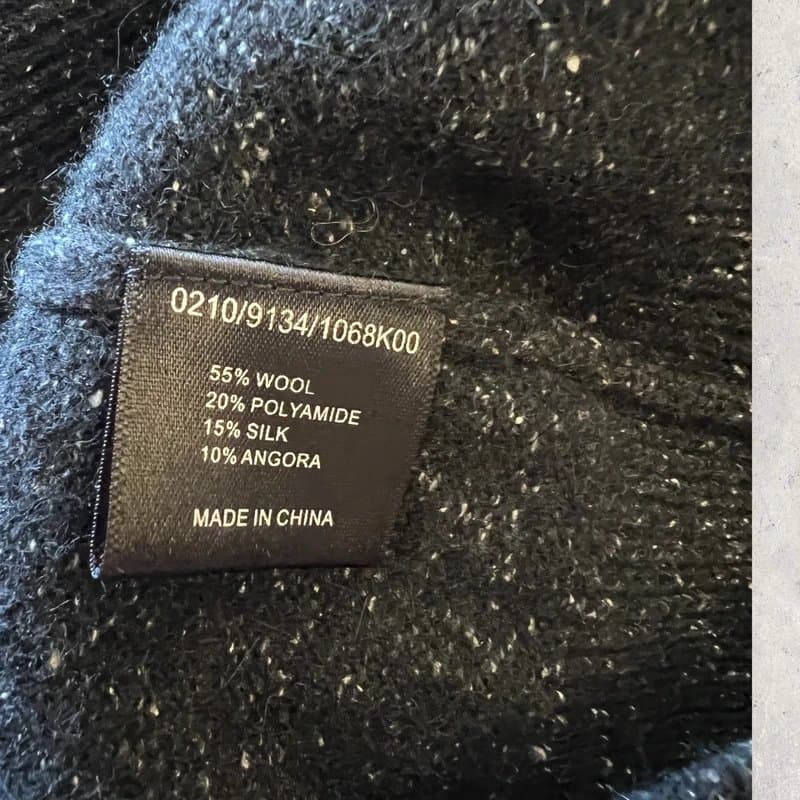 Hobbs Hobbs Womens Black Wool, Silk, Angora Half Sleeve Jumper Winter UK 12