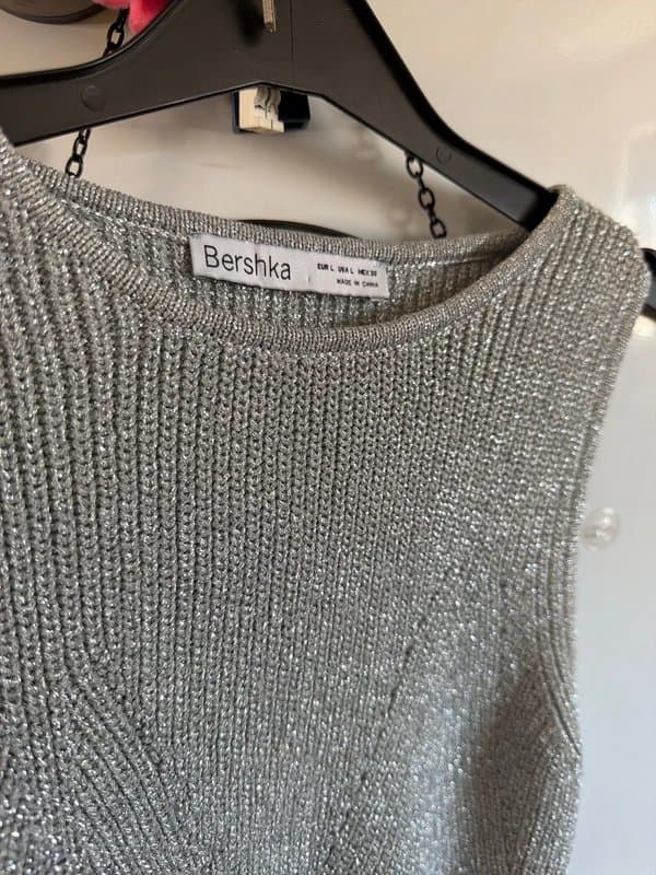 Bershka Bershka sparkly crop top size L