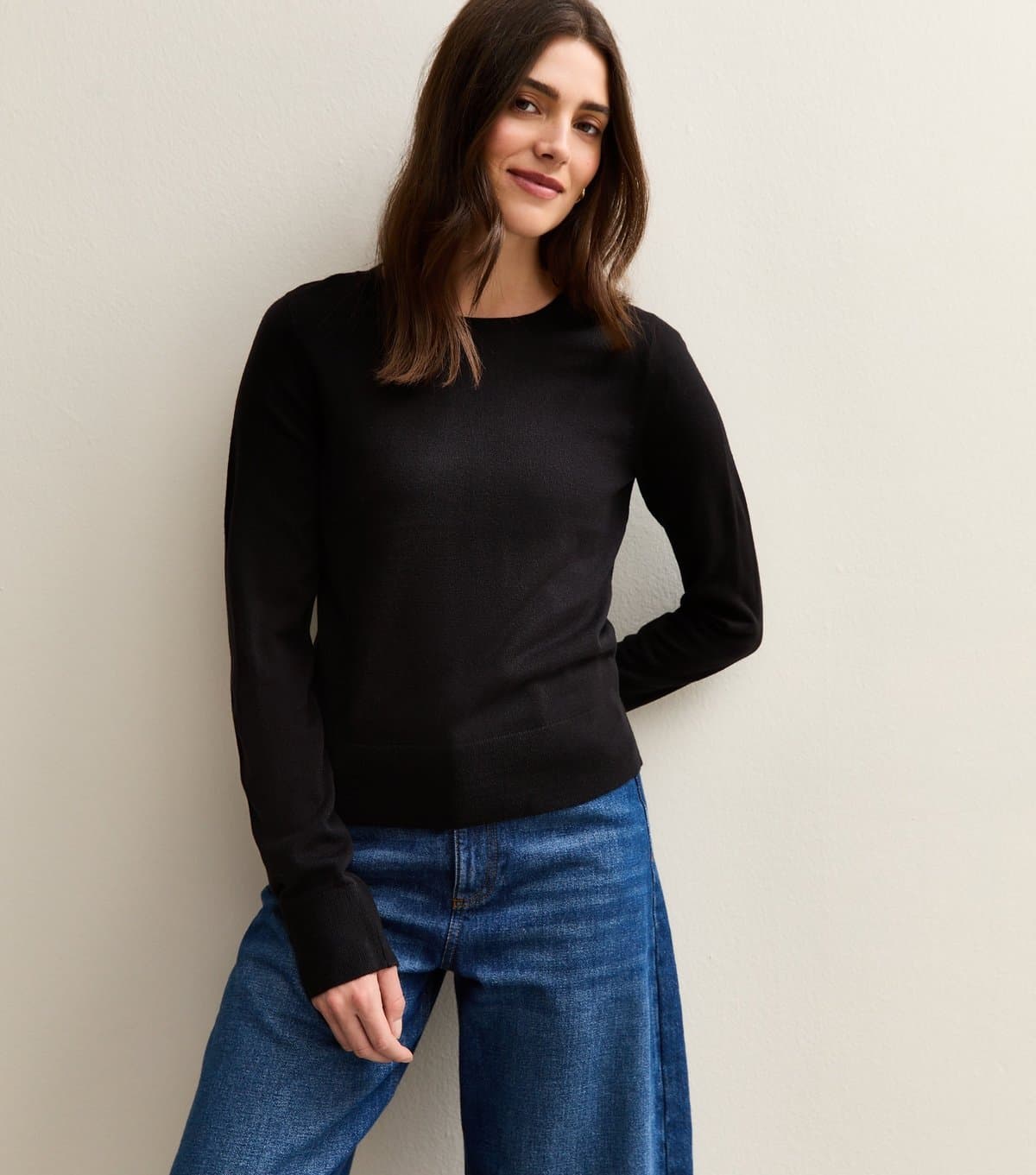 New Look Women's Black Crew Neck Jumper New Look