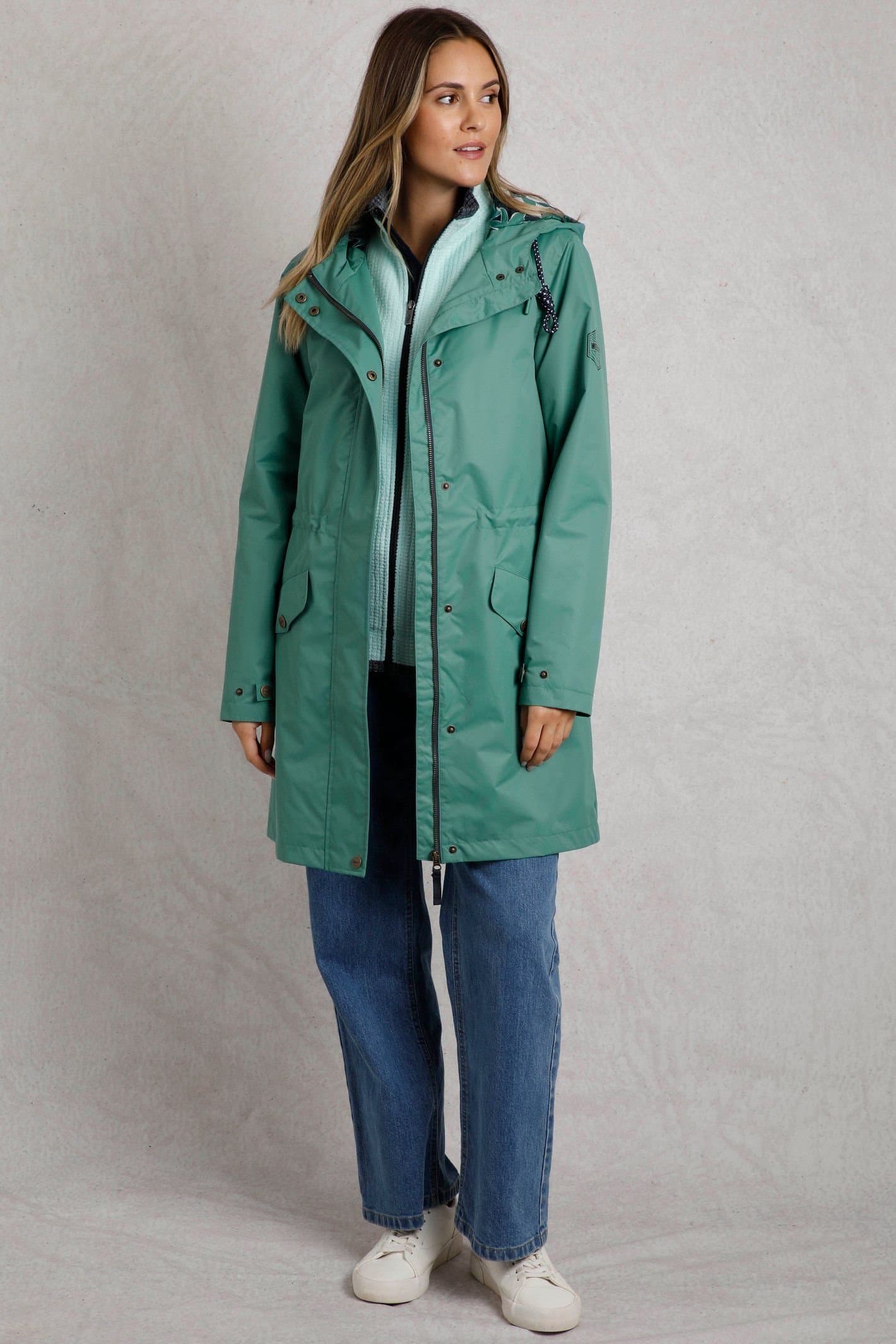 Weird Fish Weird Fish Women's Delara Waterproof Jacket in Bottle Green