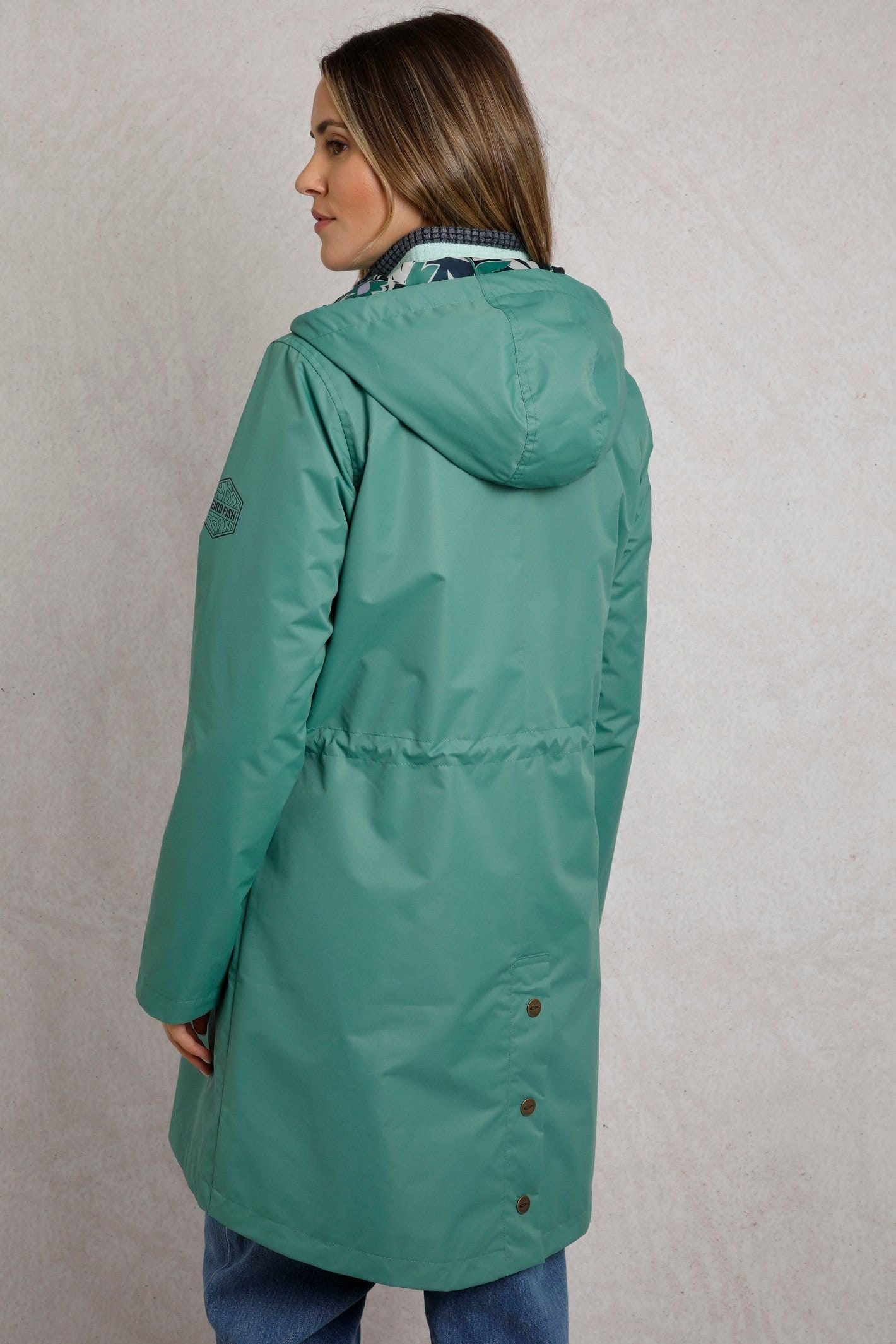 Weird Fish Weird Fish Women's Delara Waterproof Jacket in Bottle Green - 4