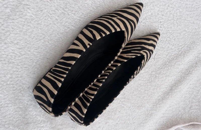 ASOS ASOS leather ballet flats - zebra - 1