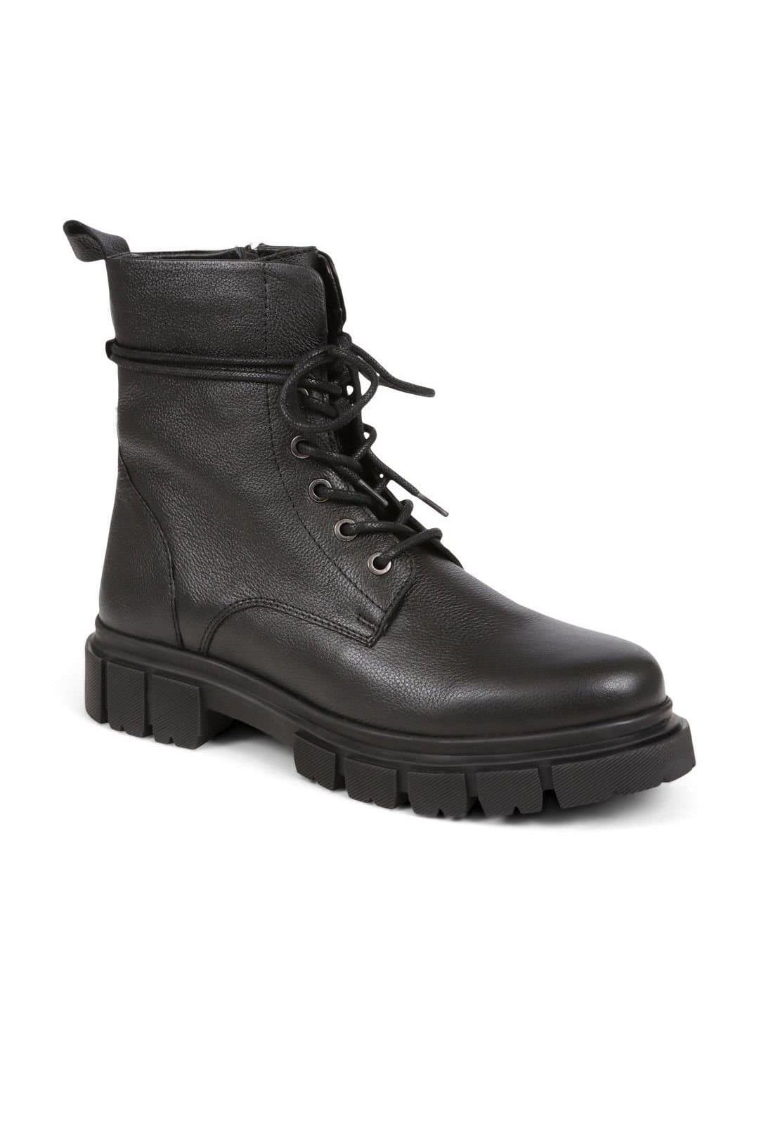 Jones Bootmaker Jones Bootmaker Women's Minna Lace-up Boots in Black