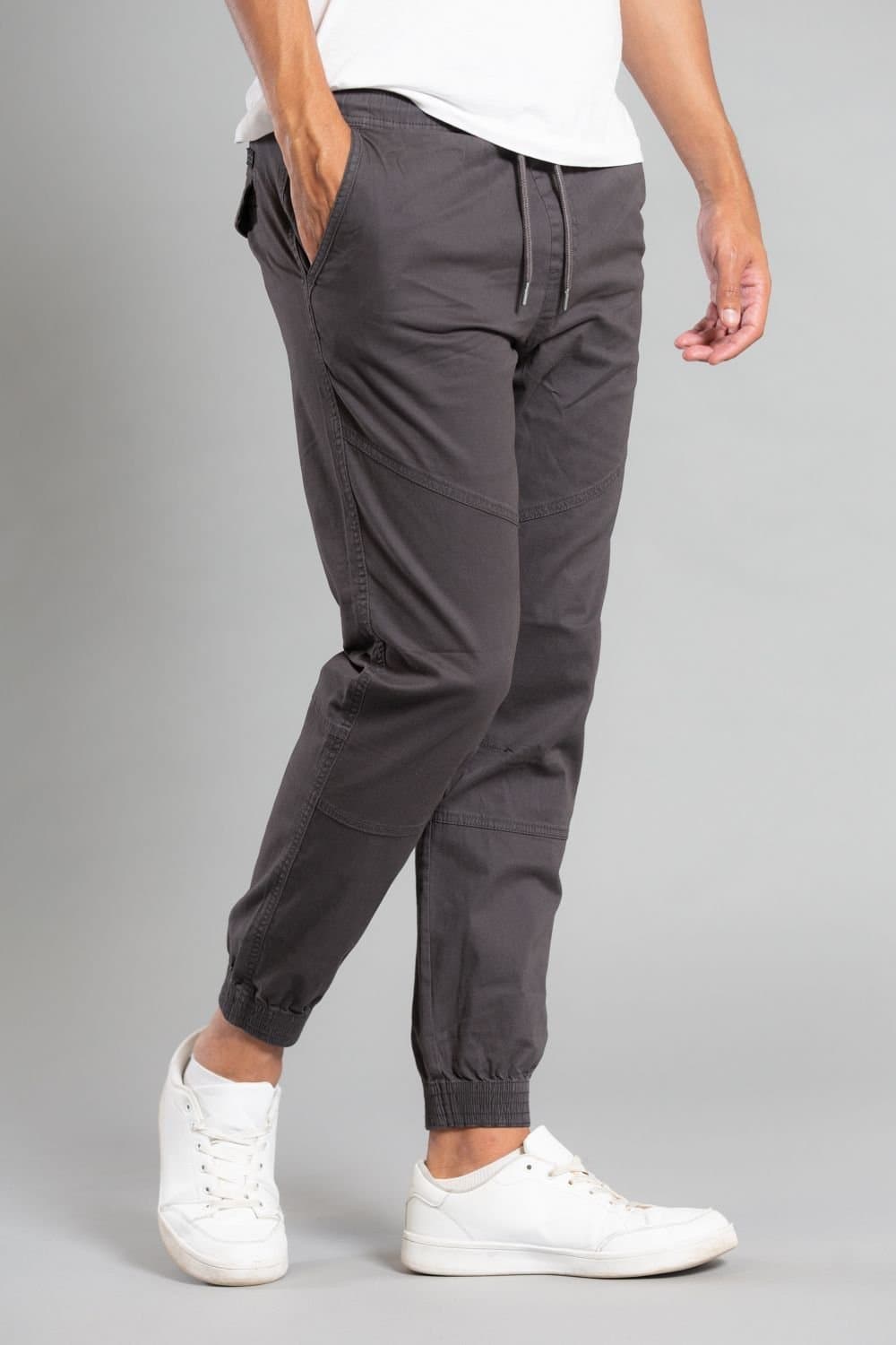 Tokyo Laundry Tokyo Laundry Men's Grey Cotton Cuffed Trousers
