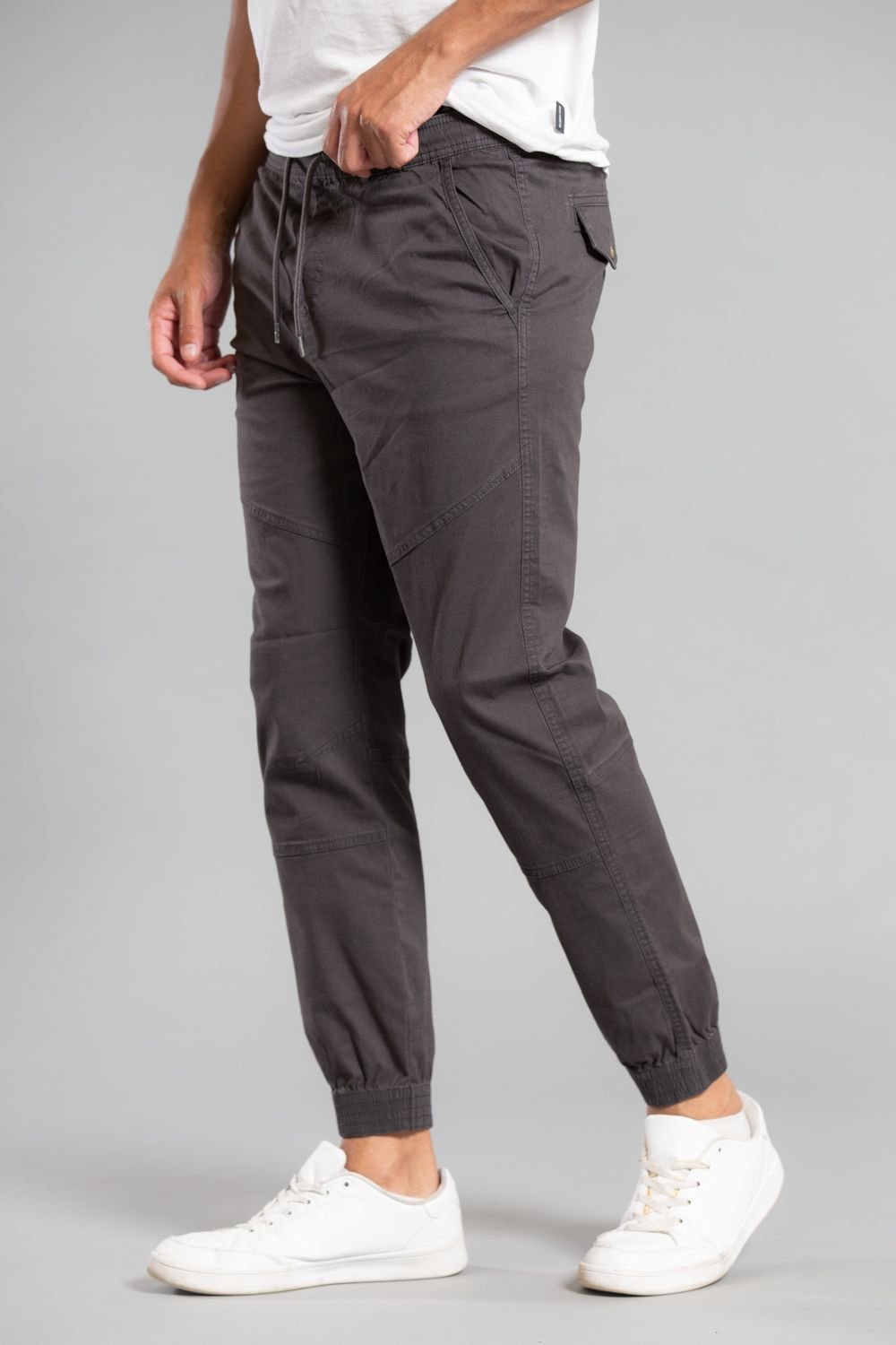 Tokyo Laundry Tokyo Laundry Men's Cotton Cuffed Trouser in Grey - 3