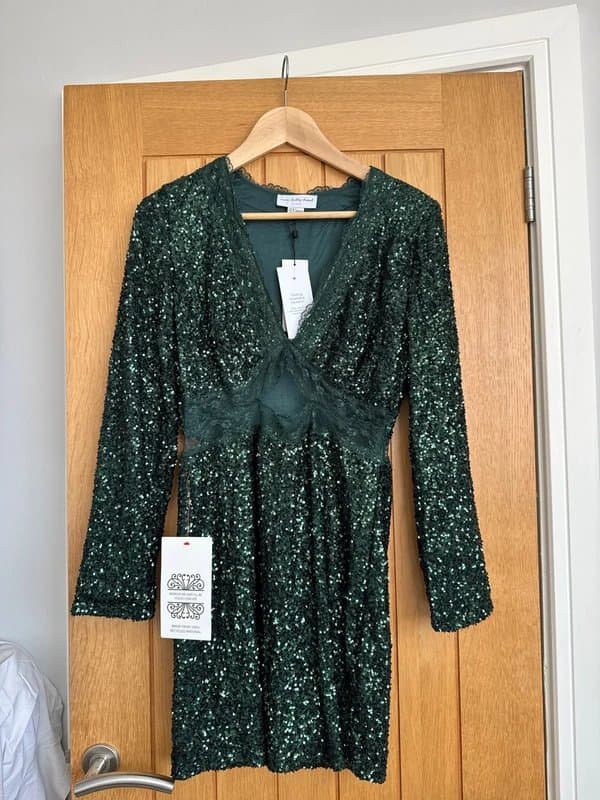 Never Fully Dressed Never Fully Dressed Mimi green sequin dress size 10