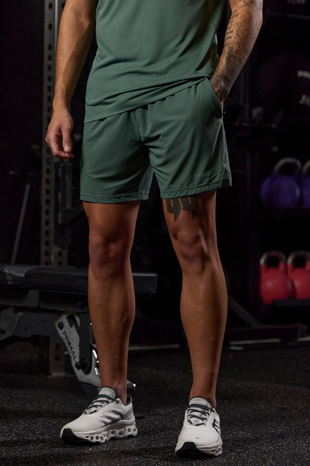 Gym King GYM KING Men's Energise Short Willow Green - 2