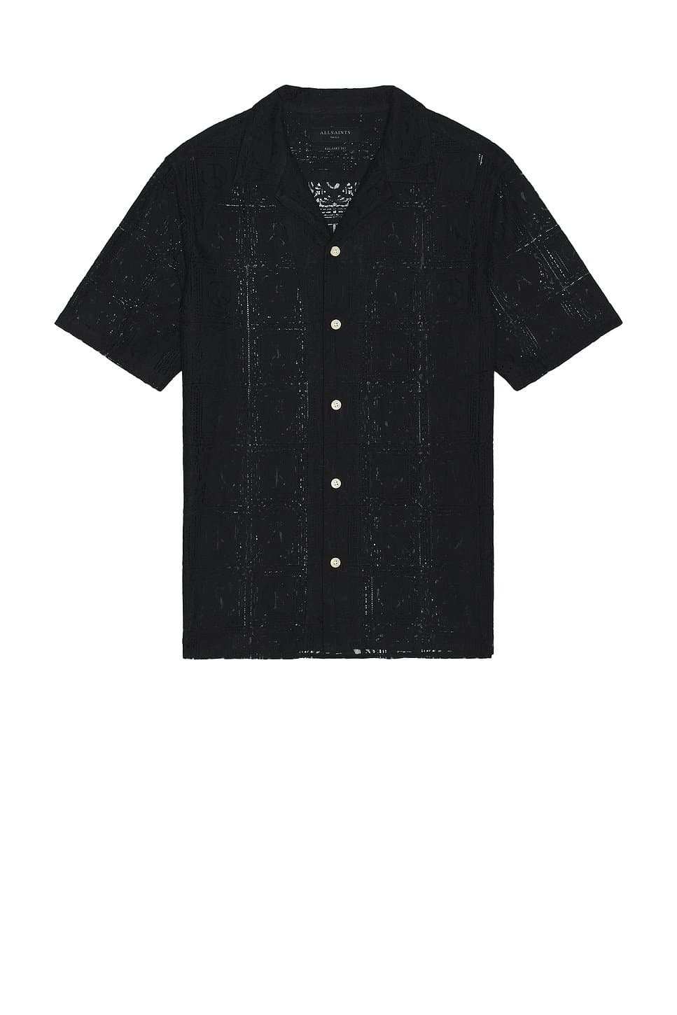 revolve ALLSAINTS Netley Black Short Sleeve Shirt