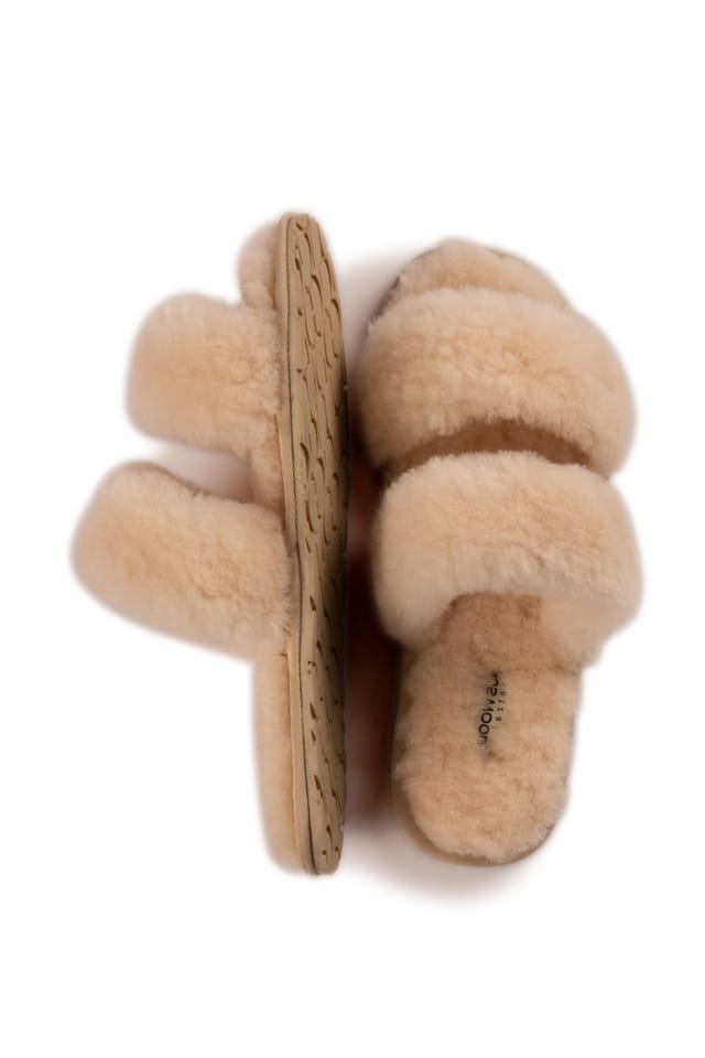 Aus Wooli Australia Aus Wooli Australia Women's Sheepskin Wool Ballart Sandals in Tan - 3