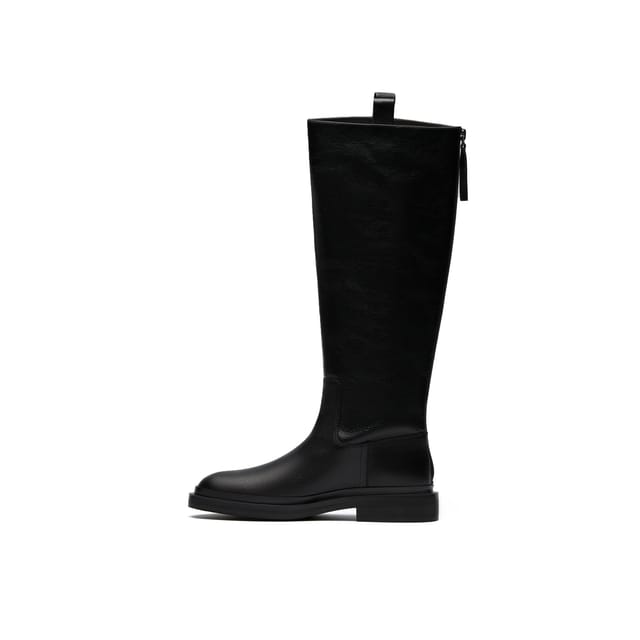 Clarks Clarks Women's Previa Hi Black Leather Knee High Boots - 2