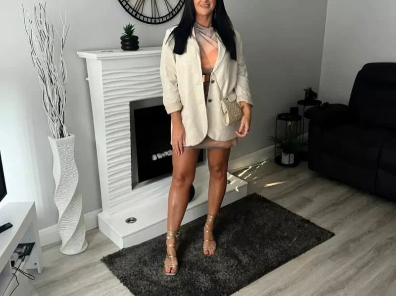 ASOS Cream linen blazer