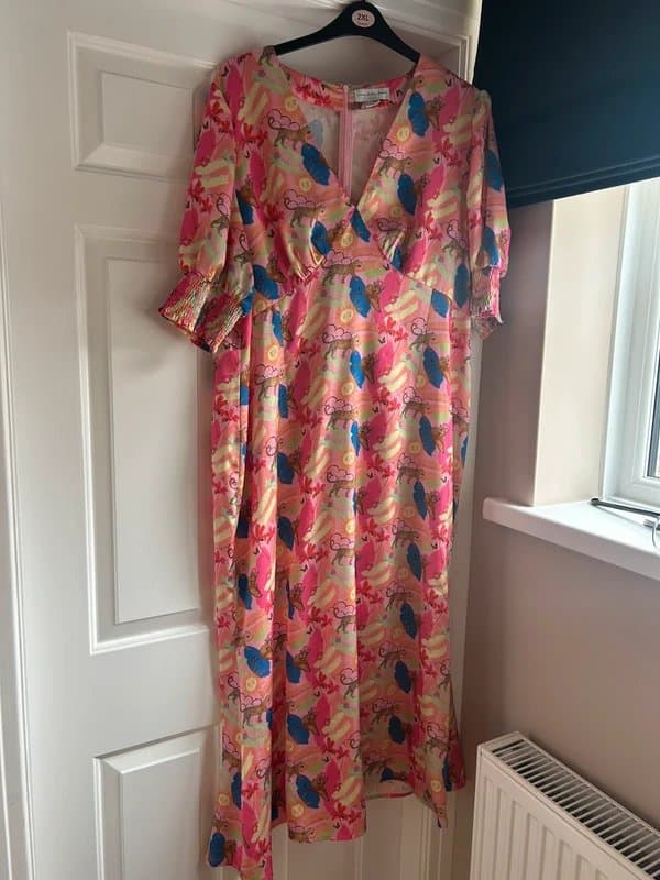 Never Fully Dressed NFD Never Gully Dressed plus size dress 24 wedding party races leopard