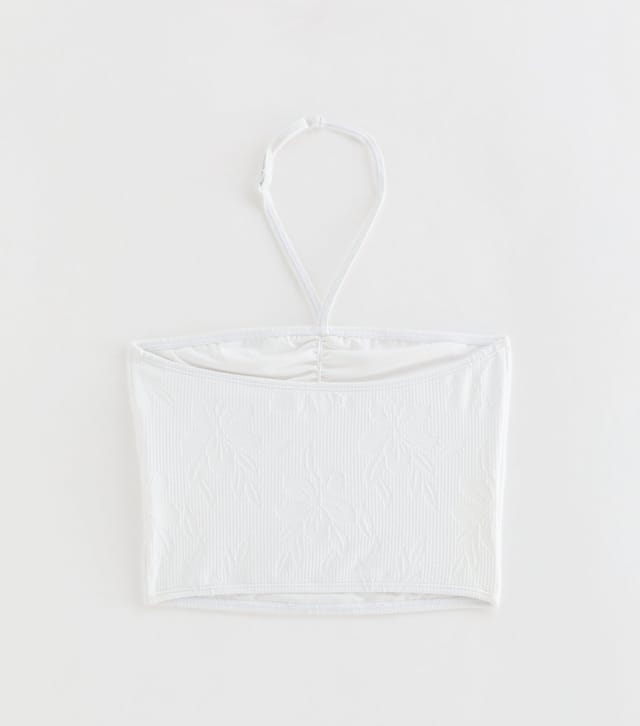 New Look Girls' White Ruched Front Tankini Swim Set New Look - 2