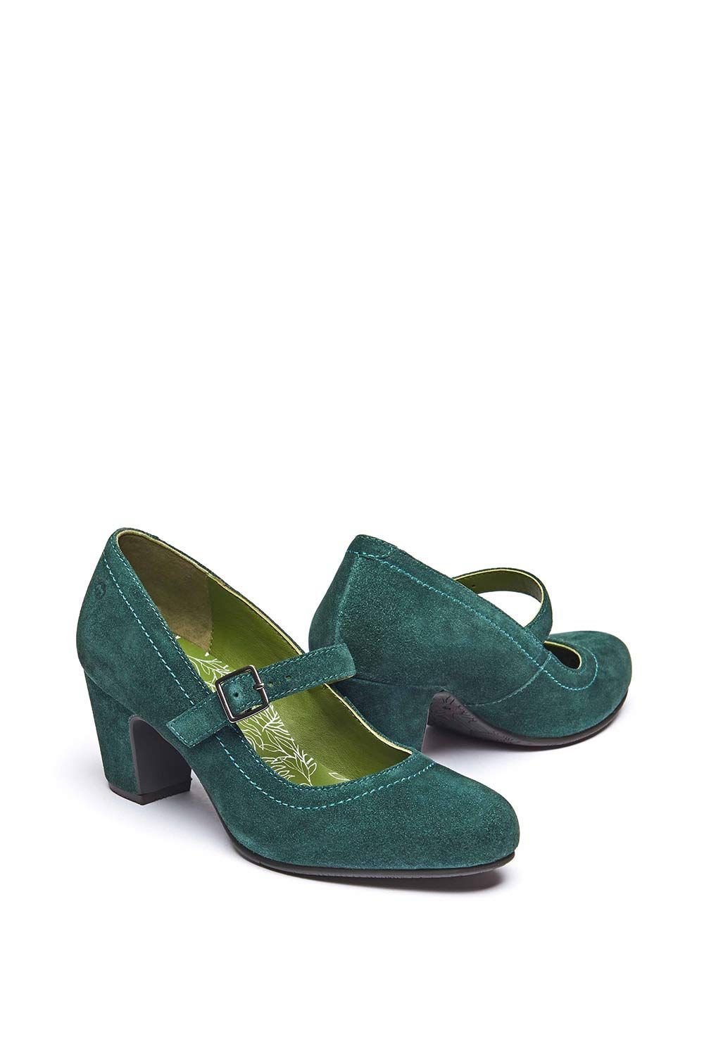 Moshulu Moshulu Women's 'Biambi Suede' Mary Jane Bar Shoes in Dark Green - 2