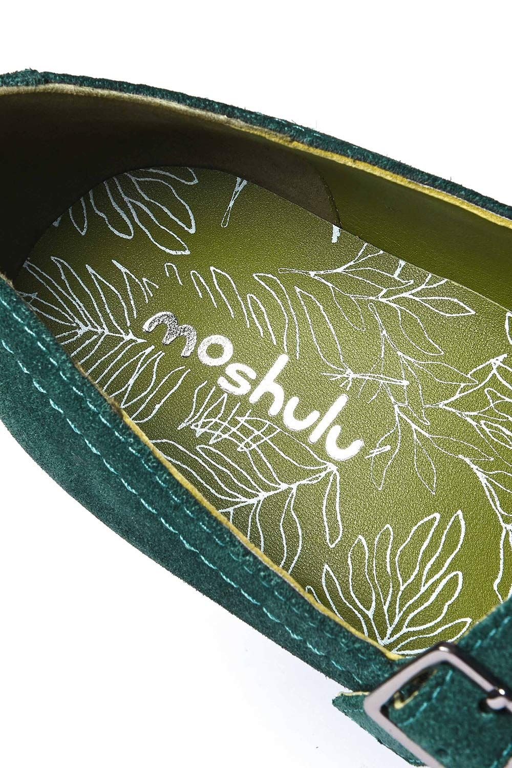 Moshulu Moshulu Women's 'Biambi Suede' Mary Jane Bar Shoes in Dark Green - 4