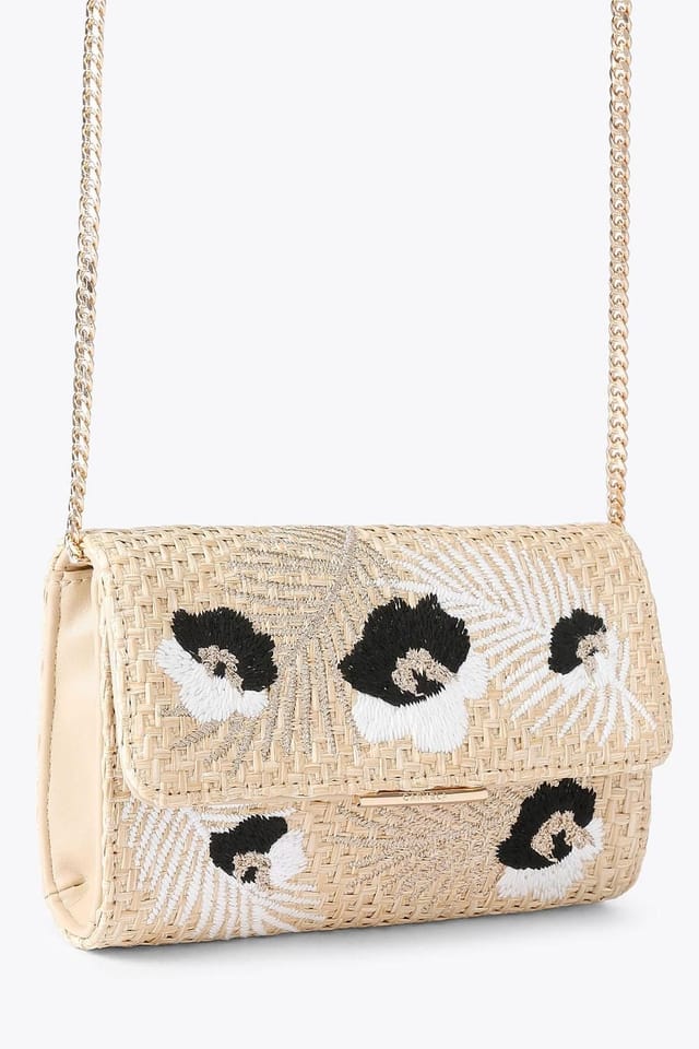 Carvela Carvela Women's 'Giorgia Flower Clutch' Bag in Beige - 2
