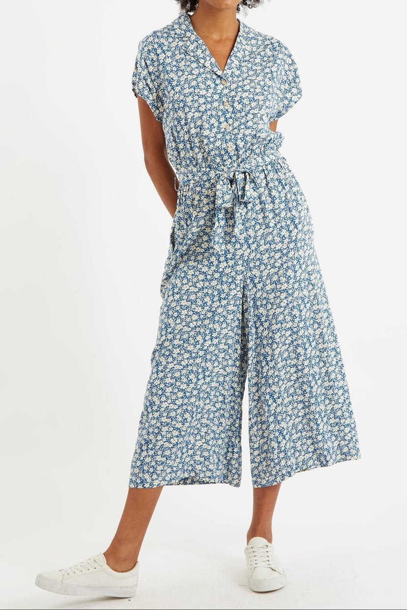 Louche Louche Women's Mafalda Periwinkle Cropped Jumpsuit in Blue - 1