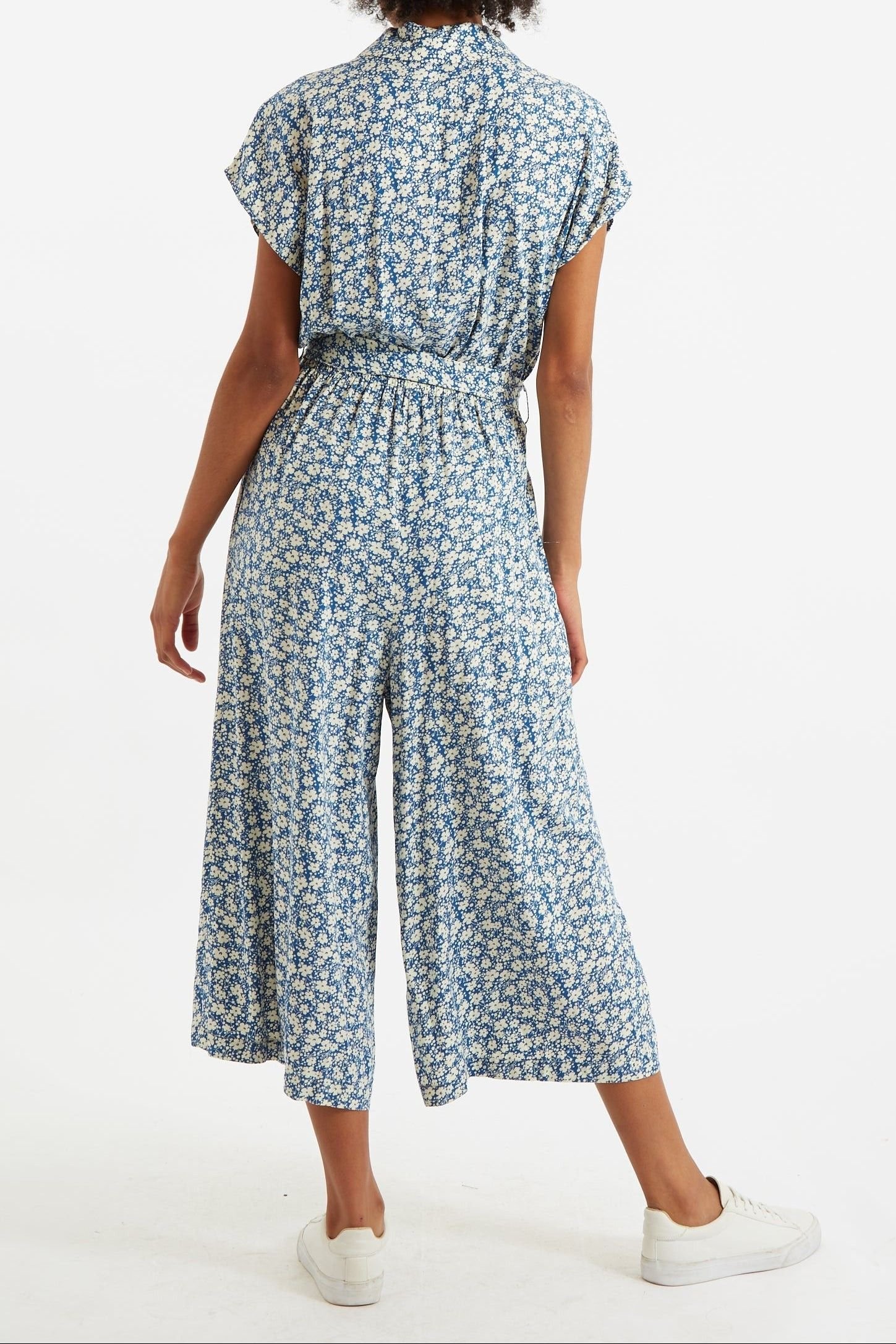 Louche Louche Women's Mafalda Periwinkle Cropped Jumpsuit in Blue - 2