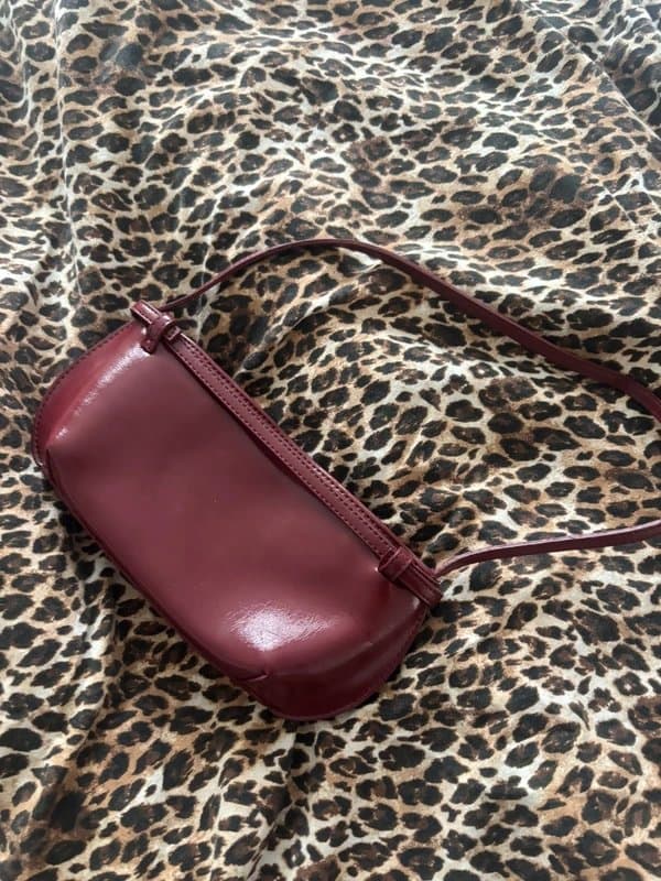 ASOS Burgundy leather shoulder bag
