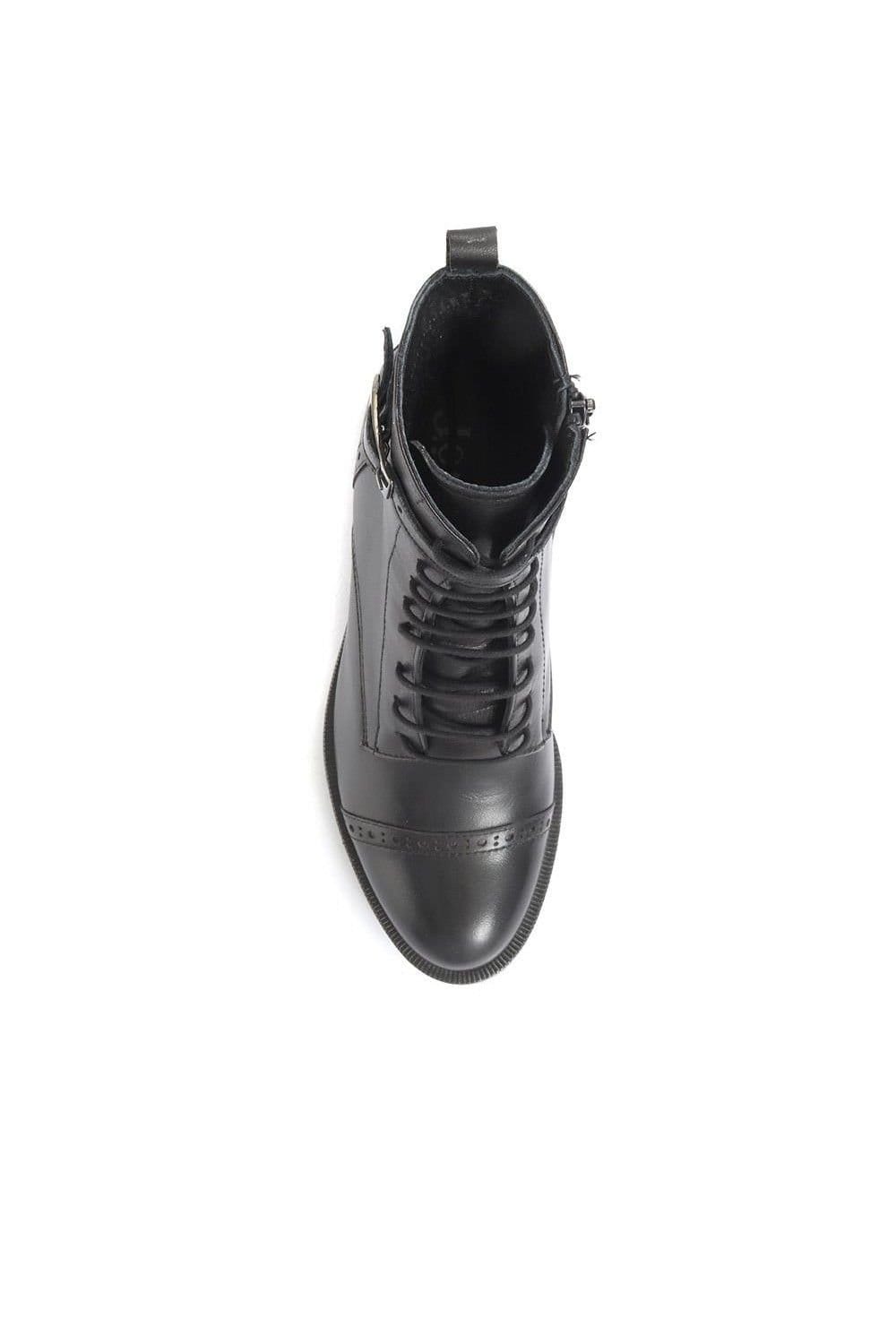Jones Bootmaker Jones Bootmaker Women's Madie Heeled Leather Ankle Boots in Black - 4