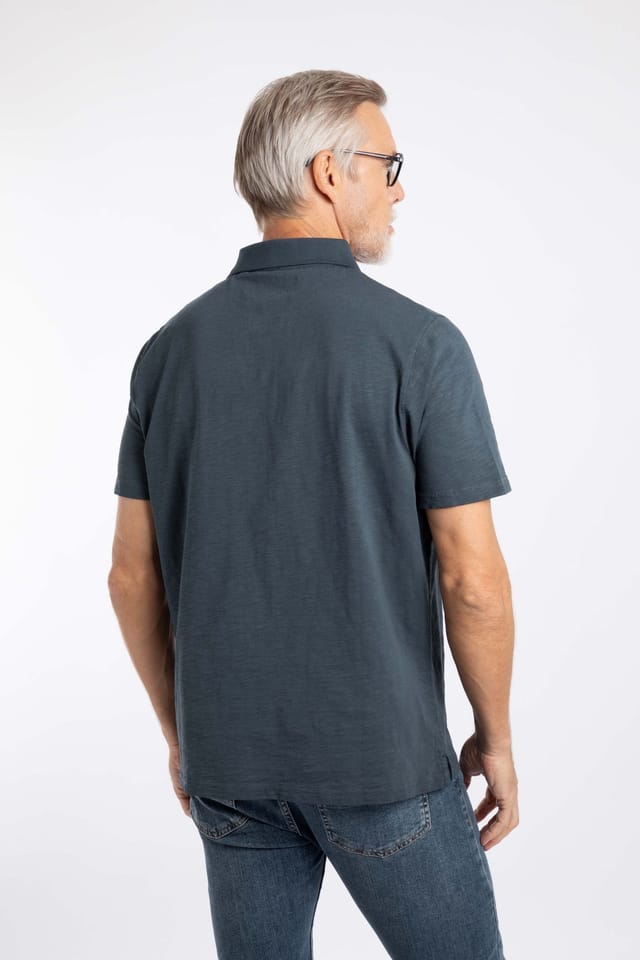 Weird Fish Weird Fish Men's Indy Polo Shirt in Navy - 3