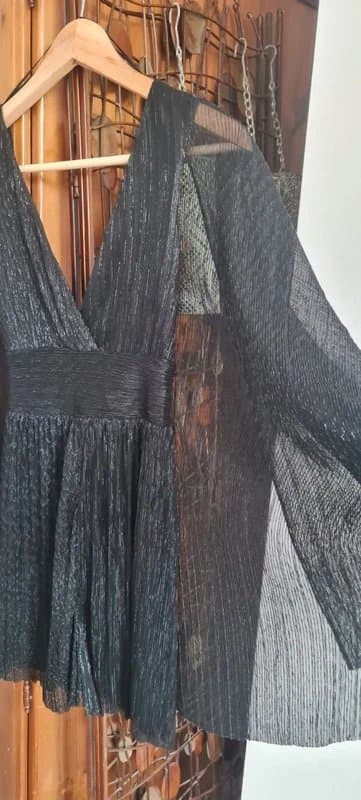 Bershka Bershka black chiffon playsuit
