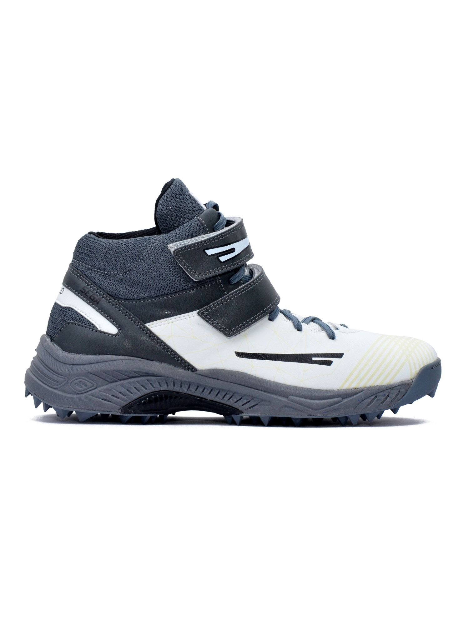 QUIVE QUIVE Men's Bold B-40 Cricket Moulded Studs Shoes in Grey - 2