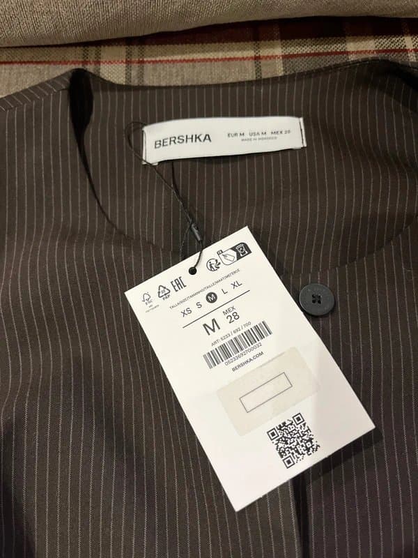 Bershka Bershka brown pinstripe waistcoat size M Bnwt