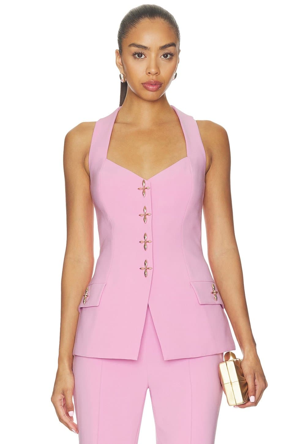 revolve Zoe Pink Waistcoat