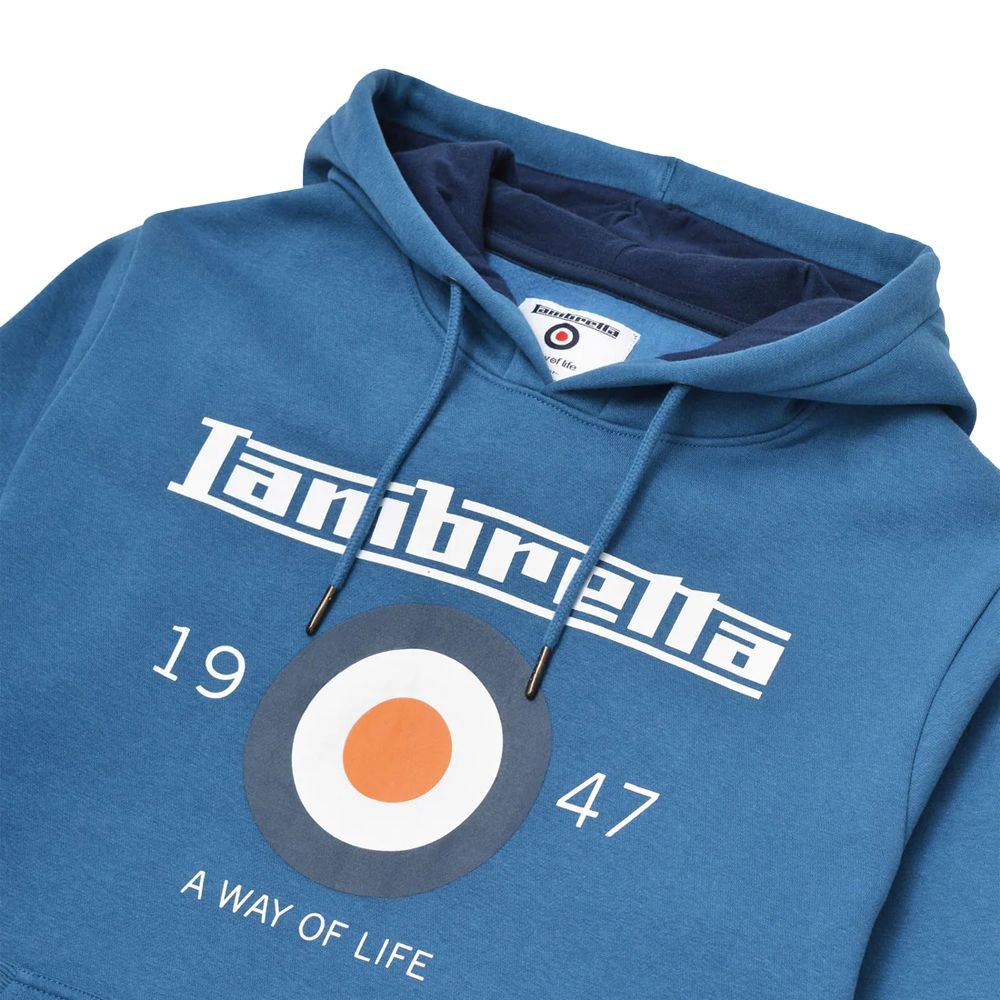 Lambretta Lambretta Men's AW24 Target Hoodie in Dark Blue - 3