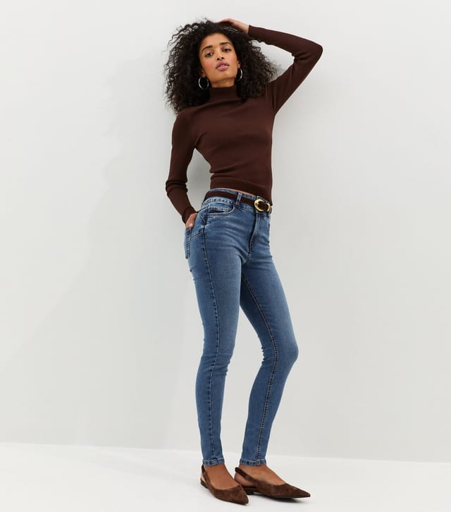 New Look Women's Blue High Waist Yazmin Skinny Jeans New Look - 2