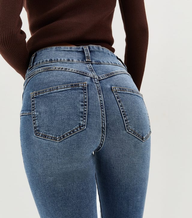 New Look Women's Blue High Waist Yazmin Skinny Jeans New Look - 3