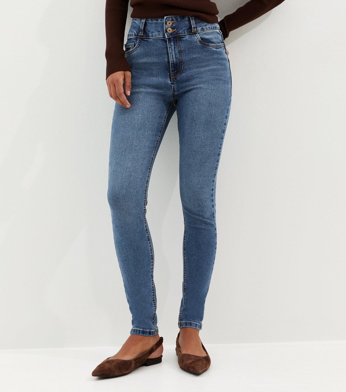 New Look Women's Blue High Waist Yazmin Skinny Jeans New Look - 4