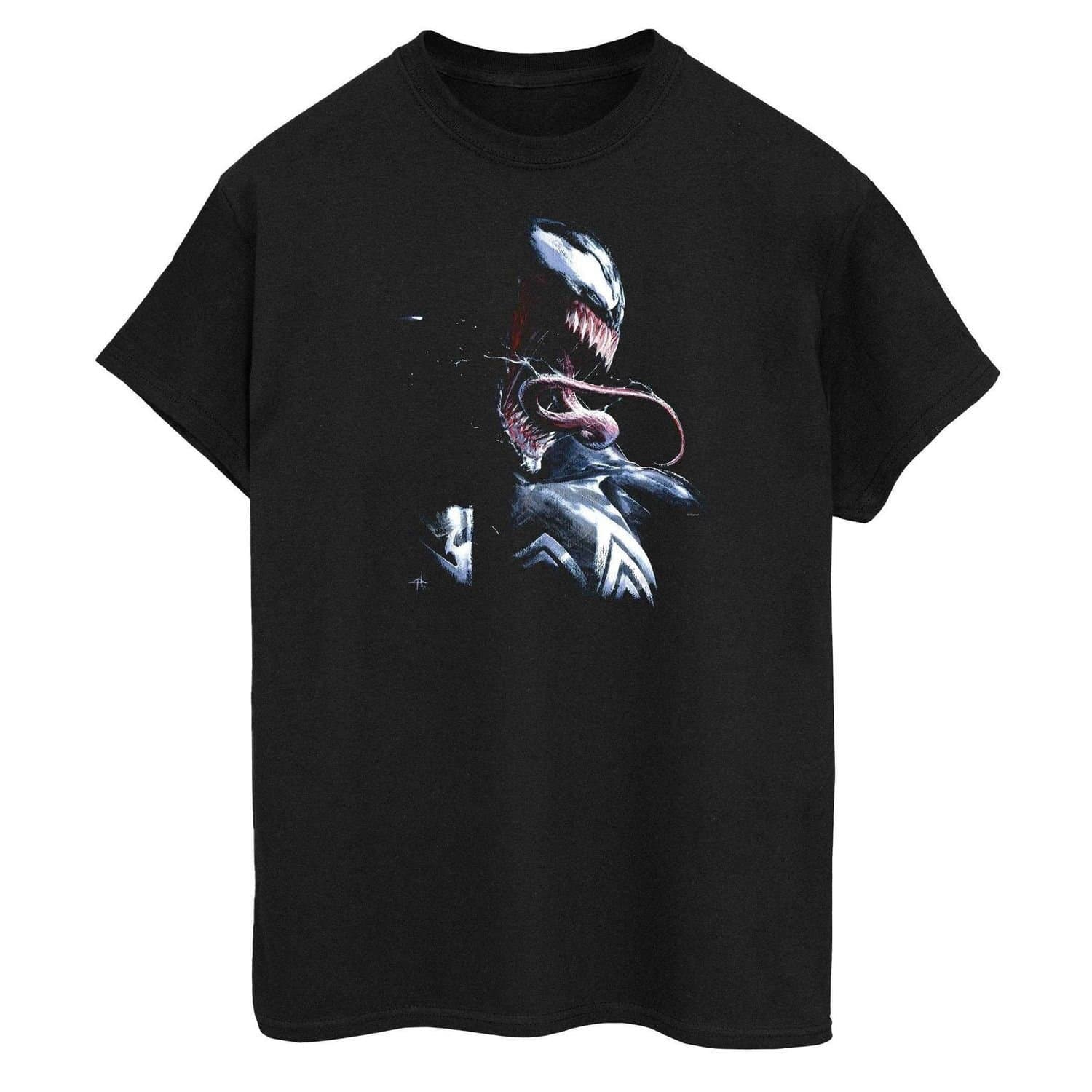 Venom Venom Men's Painting Cotton T-Shirt in Black