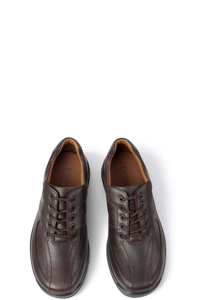 Hotter Hotter Men's 'Lance' Lace-Up Shoe in Dark Brown - 3