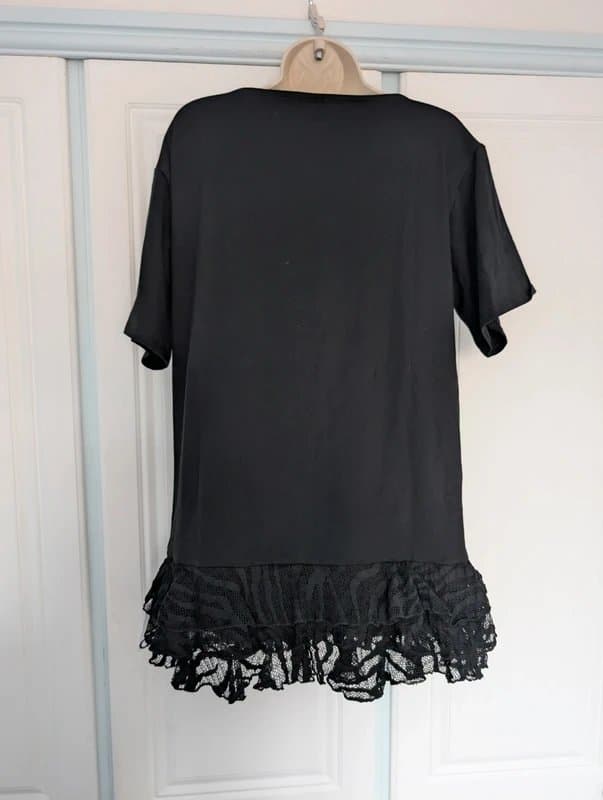 ASOS ASOS Design slash neck mini dress with lace skirt size 4-6