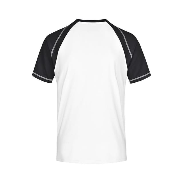 James and Nicholson James and Nicholson Men's Contrast Raglan T-Shirt in White - 2