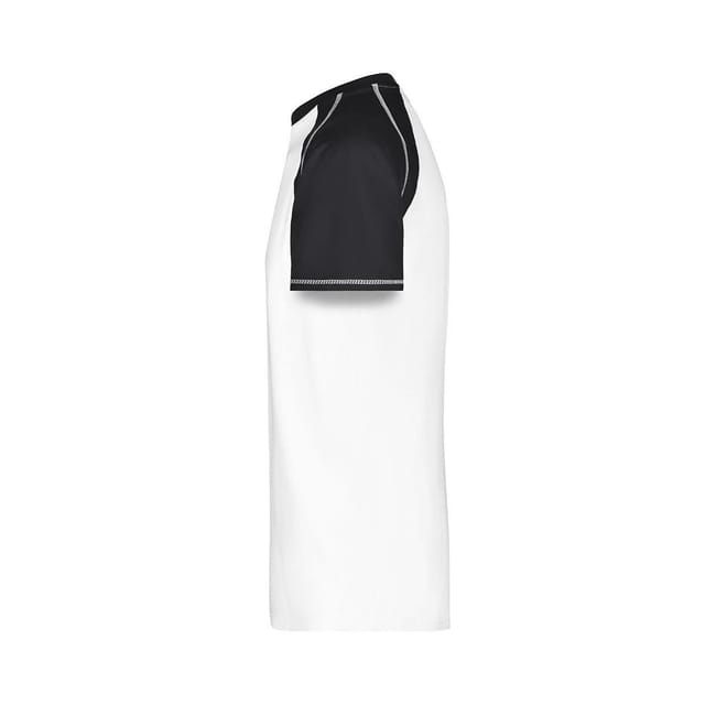 James and Nicholson James and Nicholson Men's Contrast Raglan T-Shirt in White - 3