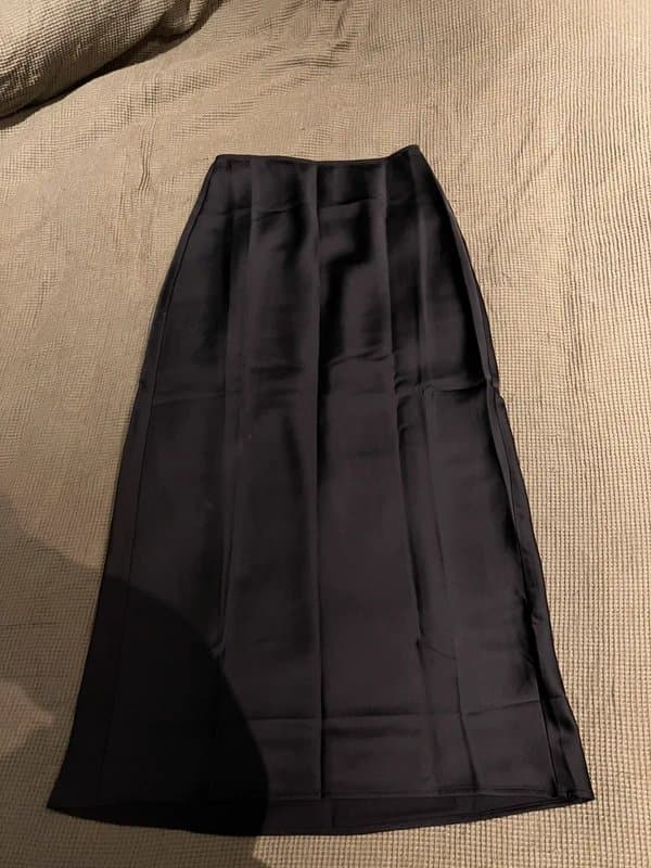 ASOS Black satin maxi skirt