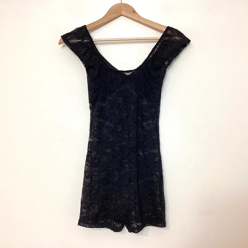 Shein Black Lace Playsuits Size 8