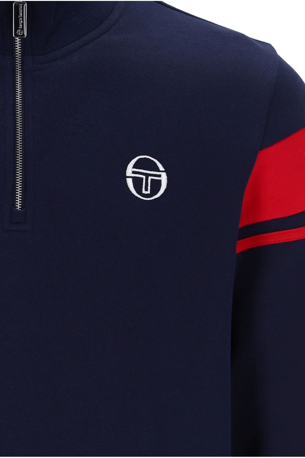 Sergio Tacchini Sergio Tacchini Men's Damarindo 1/4 Maritime Blue/Adrnaline Rush in Blue - 3