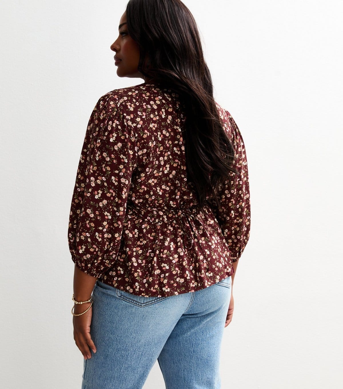 New Look Women's Plus Size Red Floral Print Blouse Curves New Look - 4