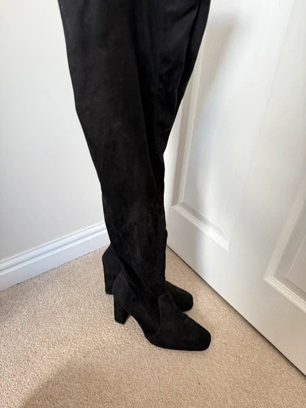 ASOS Asos Velvet Thigh High Boots