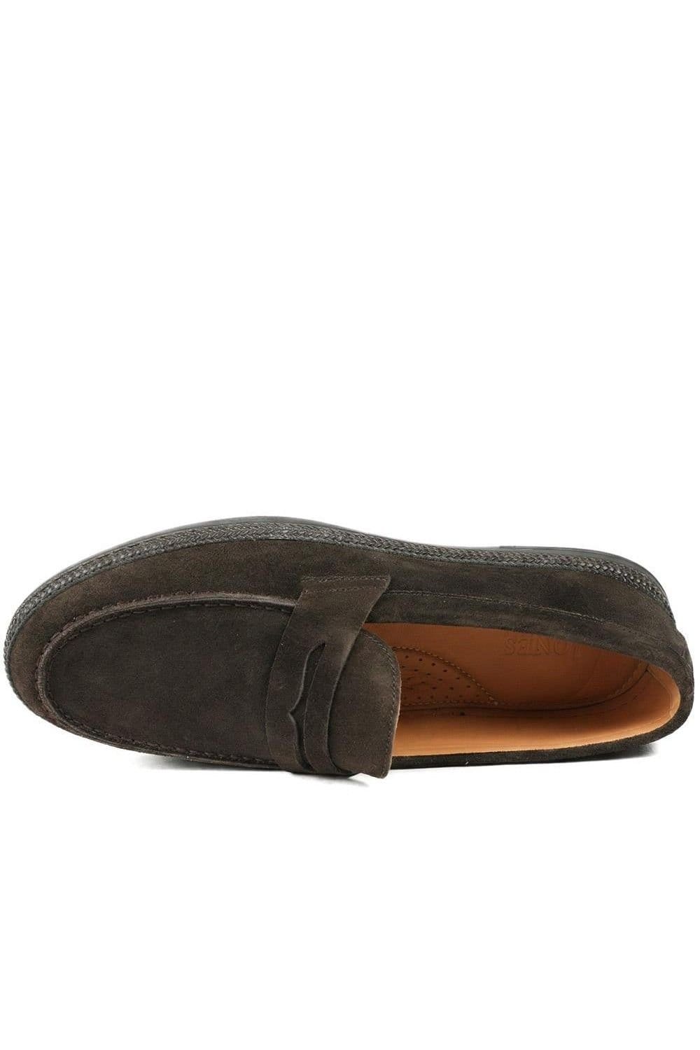 Jones Bootmaker Jones Bootmaker Men's Roderic Leather Penny Loafers in Brown - 4