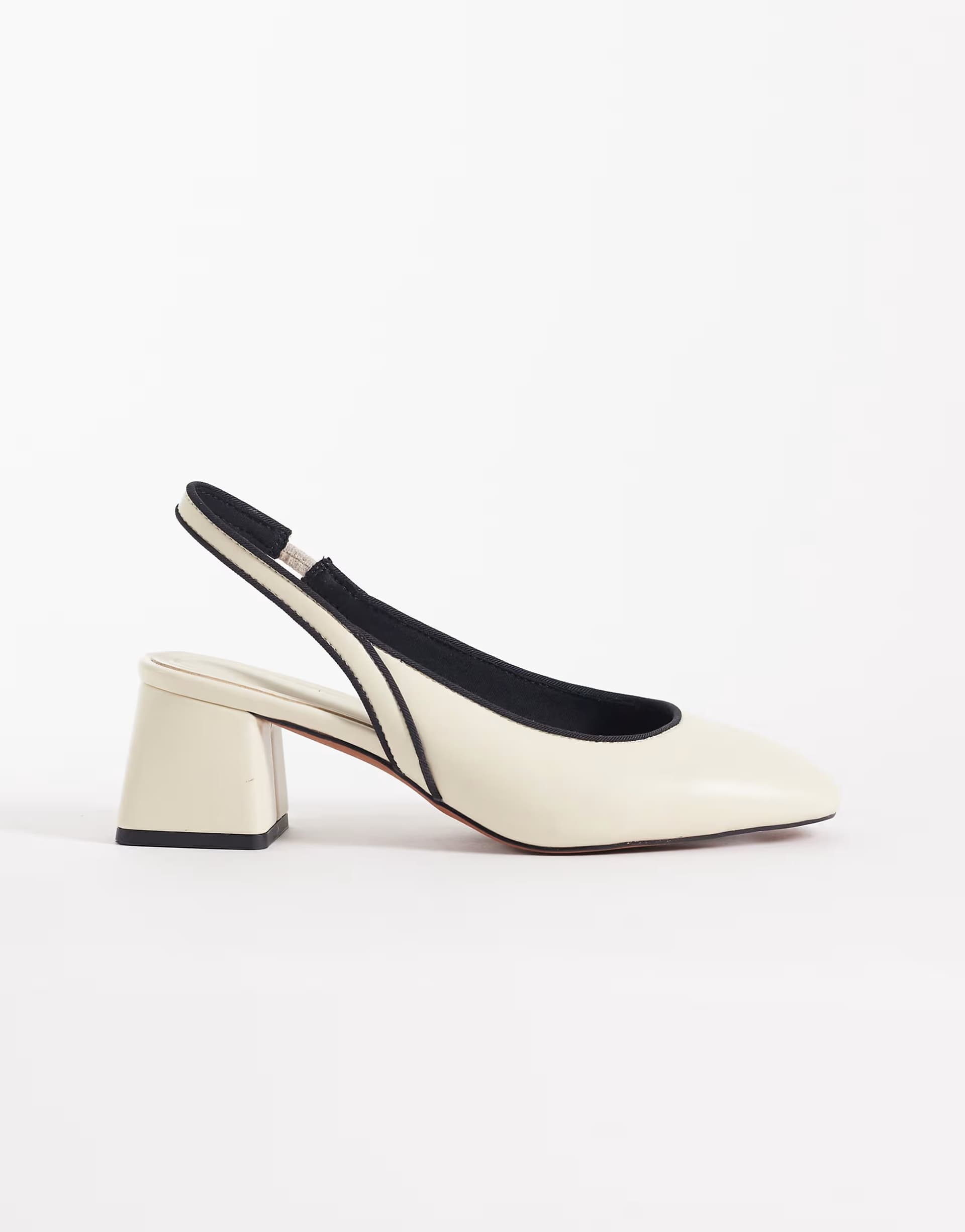 ASOS ASOS DESIGN Sugarplum Buttermilk Slingback Block Heel Shoes