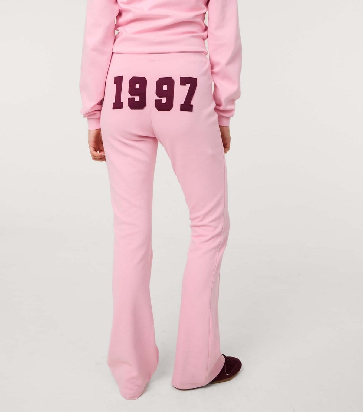 Pink Vanilla Women's Light Pink 1997 Embroidered Pin Tuck Flared Trousers Pink Vanilla New Look - 4