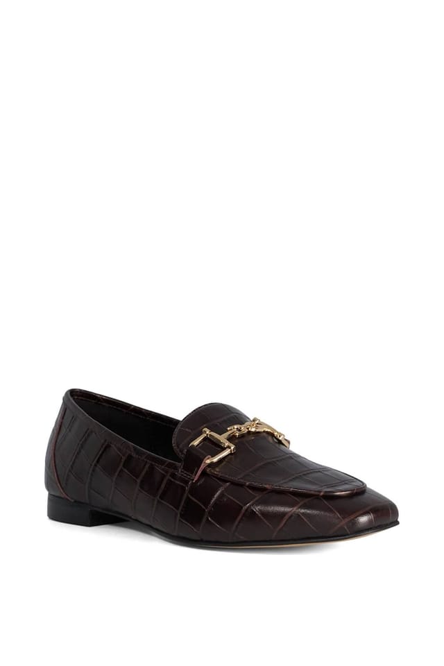 Dune London Dune London Women's Wide Fit 'Grained' Loafers in Brown - 2
