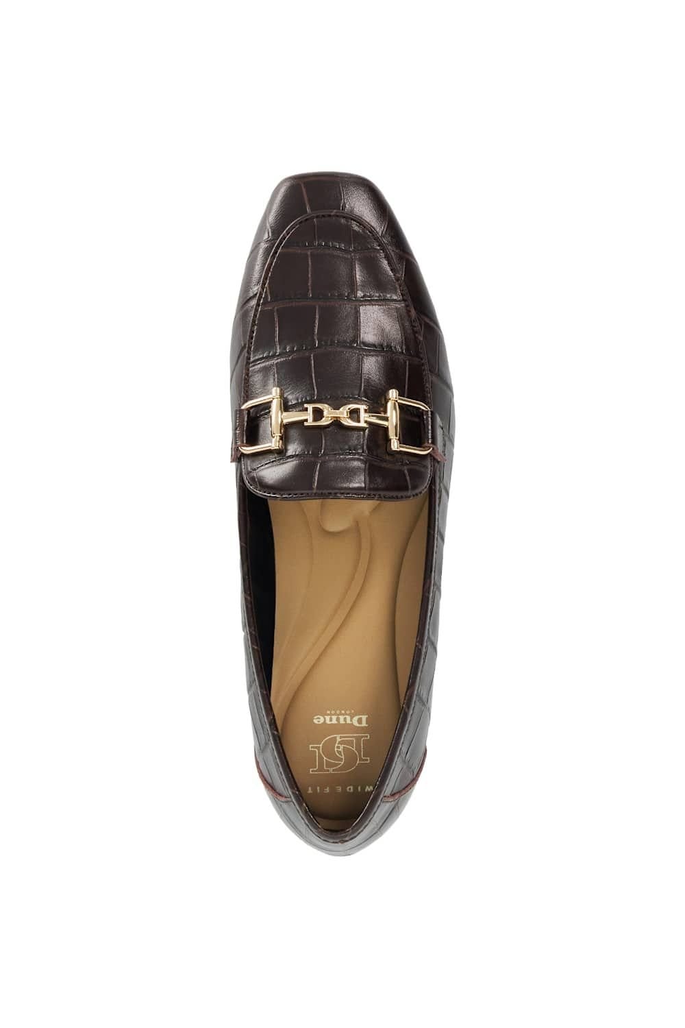 Dune London Dune London Women's Wide Fit 'Grained' Loafers in Brown - 4